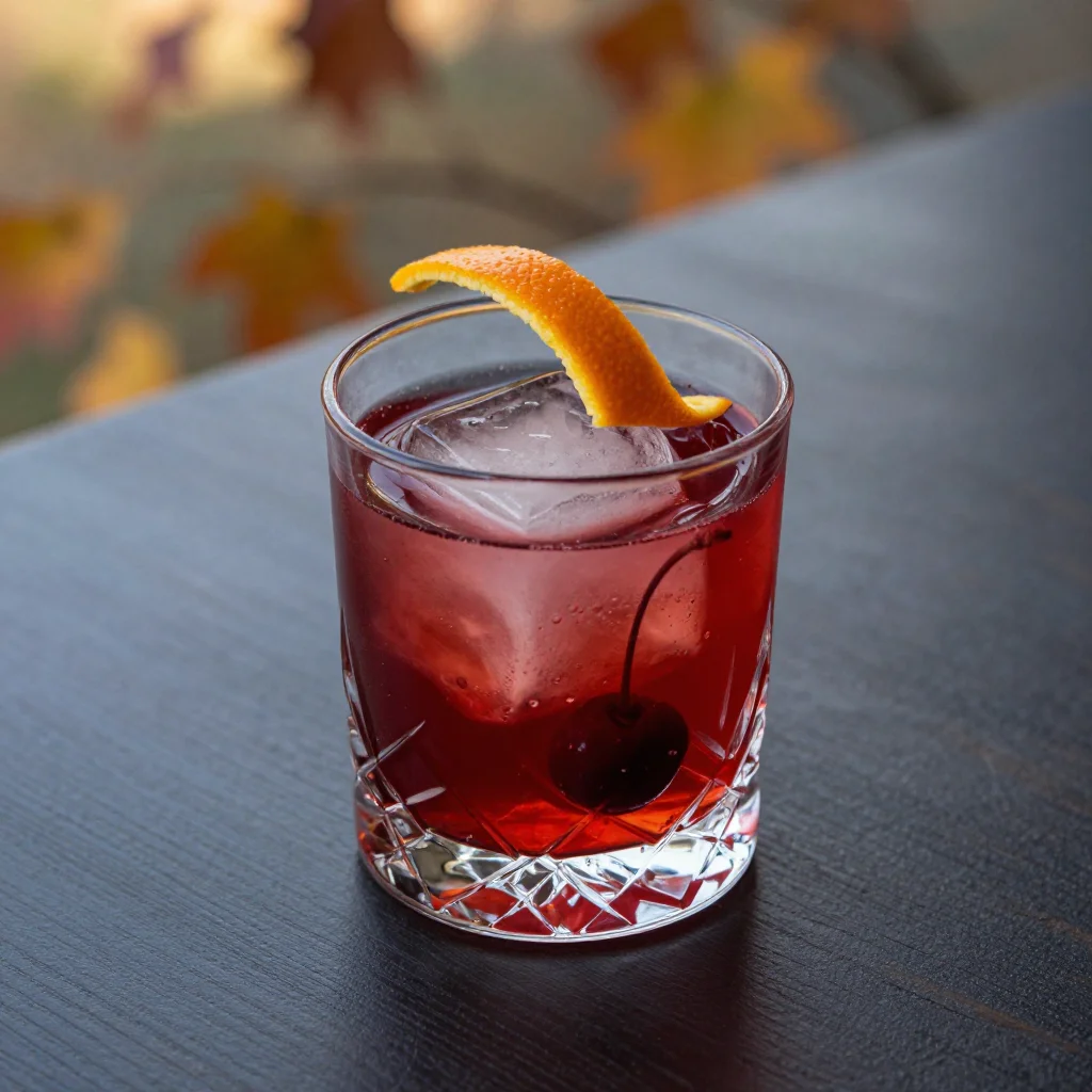 Boulevardier Cocktail: Bourbon, Sweet Vermouth and Campari Classic for Autumn Evenings