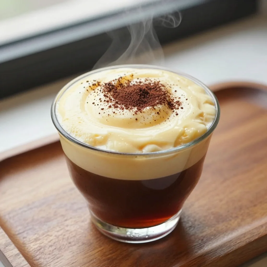 Vietnamese Egg Coffee (Ca Phe Trung): Whipped Egg Yolk Cream Over Strong Dark Coffee