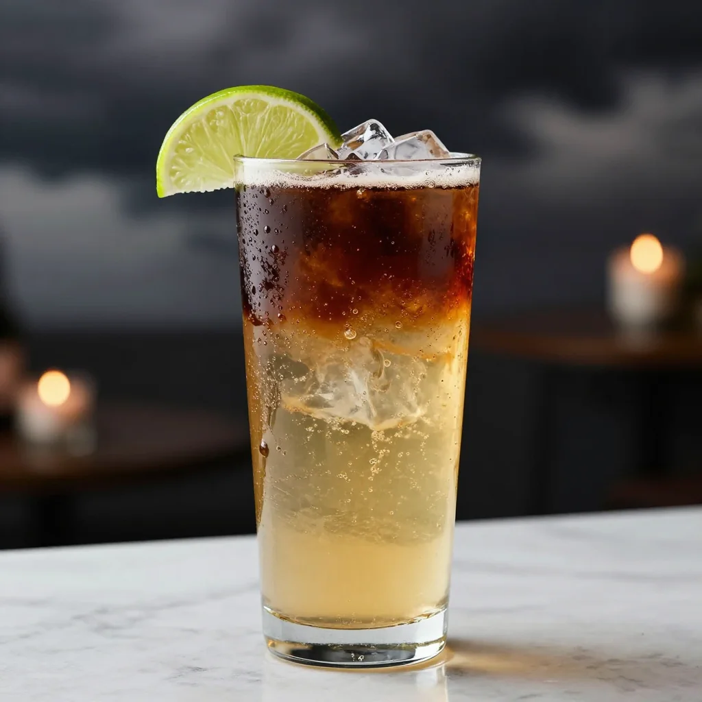 Dark and Stormy: Bermuda's Dark Rum and Ginger Beer Highball with Fresh Lime