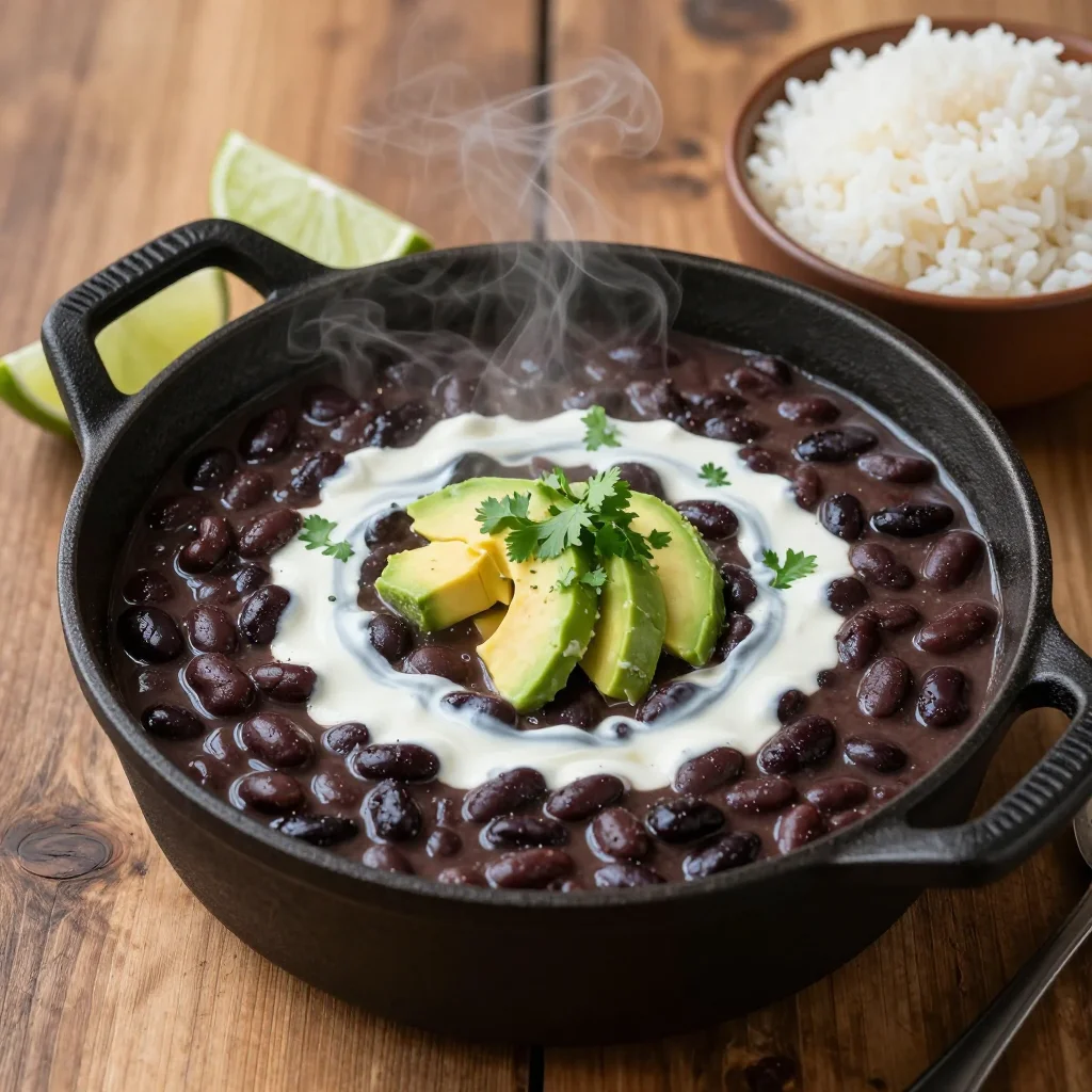 Bubbling Cauldron Cuban Black Bean Soup with Cumin, Sofrito and Fresh Lime