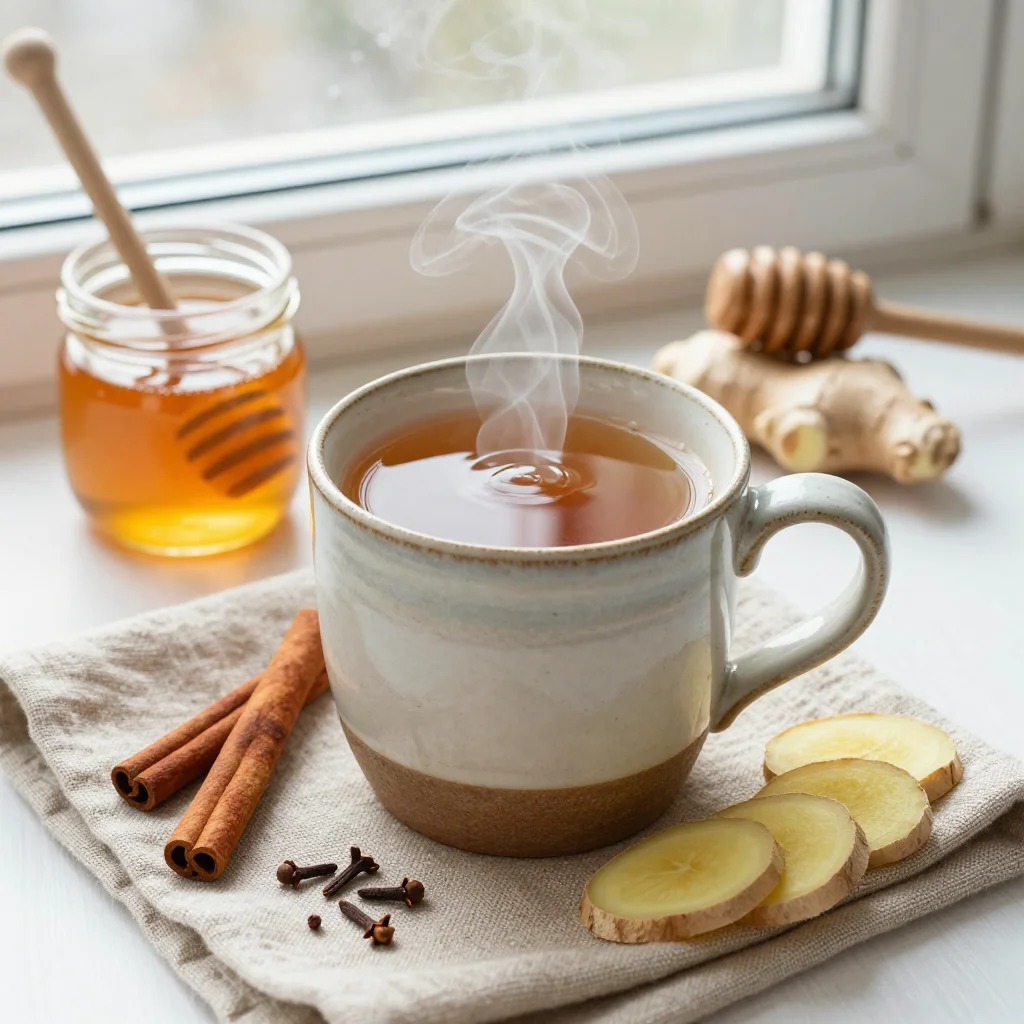 Russian Sbiten: Hot Honey and Spice Drink with Ginger, Cinnamon and Clove for Cold Days