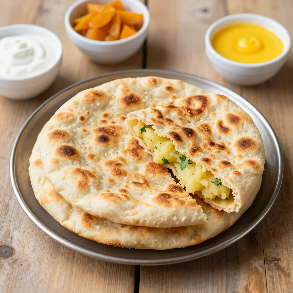 Pakistani Aloo Paratha: Spiced Potato-Stuffed Flatbreads with Yogurt for Fall Mornings