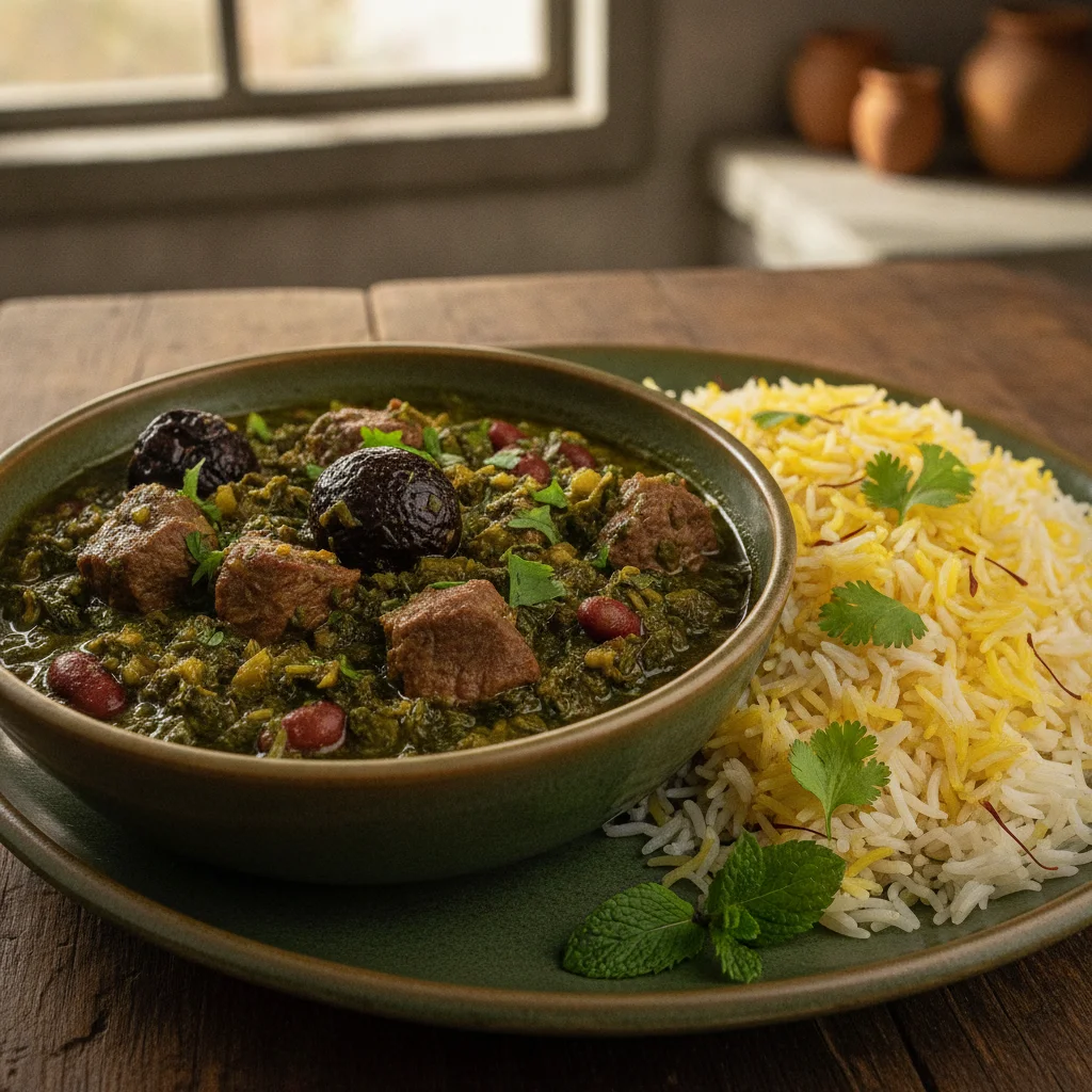 Persian Ghormeh Sabzi: Make-Ahead Herb and Kidney Bean Beef Stew for Busy Weeknights